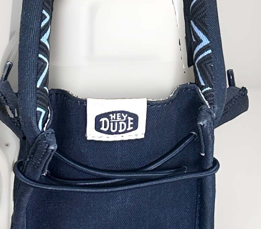 Hey Dude Wally Stretch Canvas Navy Blue Men's US 11 EU 44 UK 10 40700-410 NEW - Picture 7 of 10